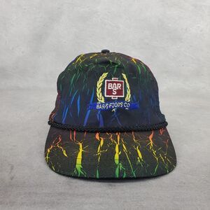 VINTAGE 90's Hat Bar S Foods Co KC Caps Adjustable Snapback Multicolor‎ One Size